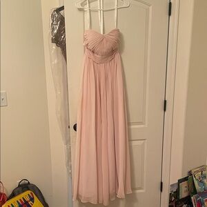 Azazie Soft Pink Strapless Dress